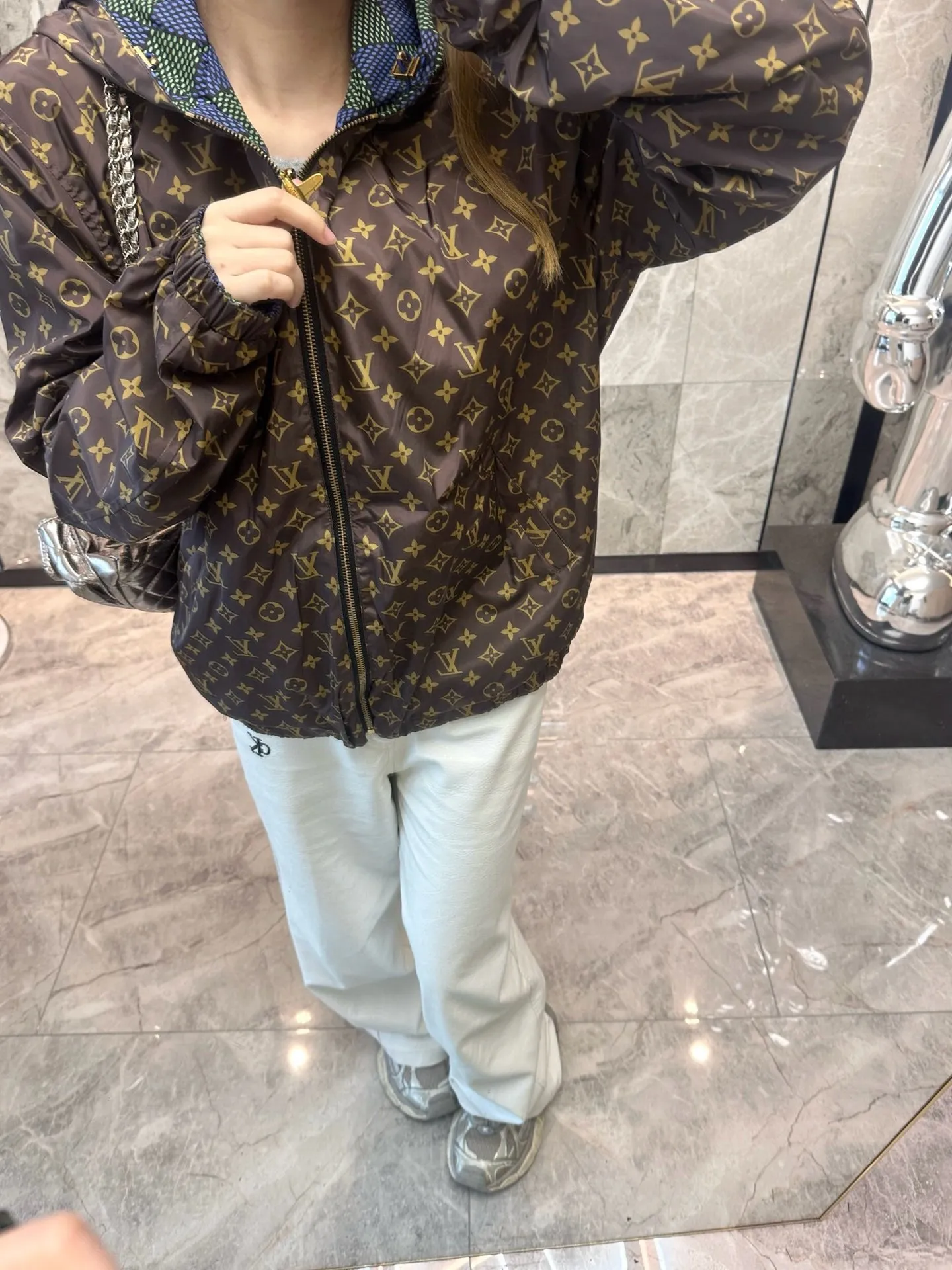 Louis Vuitton/Louis Vuitton presbyopic checkerboard double-sided jacket